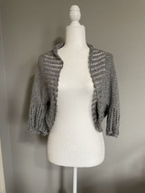 vintage crochet knit open cardigan sweater top womens small - £17.48 GBP