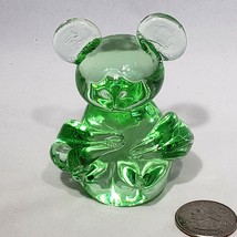 Vintage Art Glass Mint Green 3&quot; Teddy Bear Koala Bear Figurine Paperweight EUC - £14.85 GBP