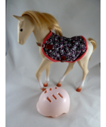 Our Generation palamino Horse Standing  12&quot; fit the 14&quot; dolls w helmet &amp;... - $27.12 CAD