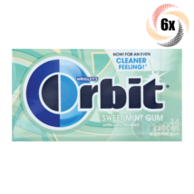 6x Packs Orbit Sweet Mint Sugarfree Gum | 14 Pieces Per Pack | Fast Shipping - $16.14