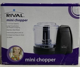 Rival Genuine 1.5 Cup Mini Food Chopper w/ Stainless Steel S Blade New in Box - £14.43 GBP