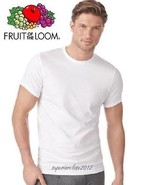 FRUIT OF THE LOOM MEN&#39;S 5 PACK  WHITE CREW NECK T-SHIRT ( SMALL TO 3X-LA... - £11.05 GBP