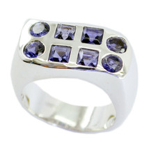 Iolite Solid Silver Ring Domestic Jewelry For Father&#39;s Day Gift US - £18.82 GBP