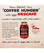 1956 Nescafe Instant Coffee Grounds Advertisement Breakfast Beverage DWQQ2 - €17,04 EUR