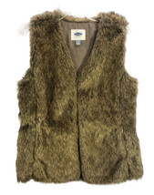 Old Navy Faux Fur Brown Vest Sz Small Petite NWOT~ Misses Women’s Open Front - £16.54 GBP