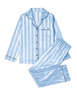 Women&#39;s Silk Pajama Sets Ladies Long Sleeve Satin Cute Silky 2 Two Piece... - $27.92 CAD