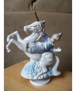 Flambro Clown Riding Unicorn Musical Box - $41.12 CAD