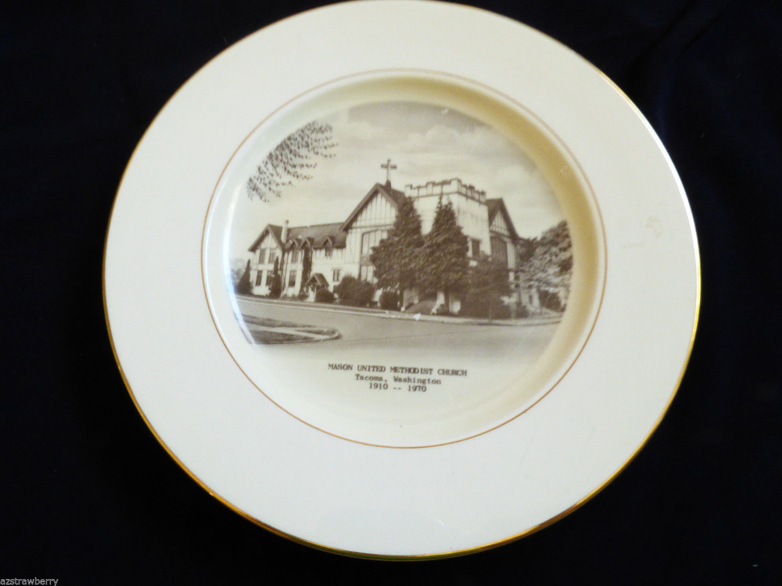 Homer Laughlin Mason United Methodist Church Tacoma Washington 1910-1970 Plate - $24.75