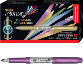 Intensity Metallic Permanent Marker, Fine Point, Assorted Metallic Color... - $37.98