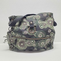Kipling Serra Olive Green Brown Circles Print Shoulder Bag Purse Plastic... - $919.01 MXN