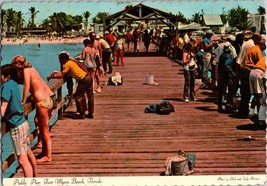 Vtg Postcard Public Pier, Fort Myers Beach Florida, Postmarked 1975 - £5.14 GBP