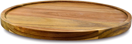 12&quot; Acacia Wood Lazy Susan Organizer Kitchen Turntable for Cabinet Pantr... - $52.46