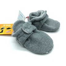 Fantiny Baby Boys Girls Fleece Booties Soft Sole Grippers Snap Button Gray 6-12M - £7.78 GBP