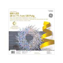 GE 28-in Hanging Wreath Hanging Decoration with Color Changing LED Lights - £73.56 GBP