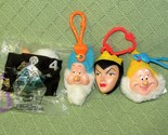 VINTAGE SNOW WHITE PLUSH CLIP ON LOT McDONALDS DISNEY with EVIL QUEEN TO... - $4.50