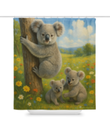 Koala Bear Shower Curtain – Mother &amp; Joeys in Wildflower Meadow Bathroom... - $45.00