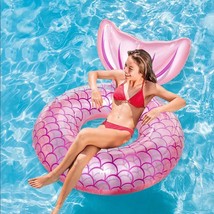 Inflatable Pool Float Mermaid Swim Tube Ring For Adults Kids Swimming Pool Float - £28.83 GBP