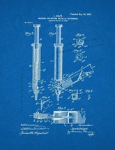 Machine for Driving Metallic Fastenings Patent Print - Blueprint - $7.95+
