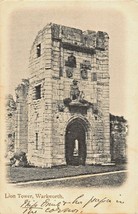 WARKWORTH NORTHUMBERLAND ENGLAND~LION TOWER~1904 PSMK PHOTO POSTCARD - £2.93 GBP