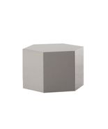 Italian-Inspired Hexagonal Glass Side Table Burgundy - £1,101.28 GBP