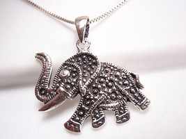 Running Elephant Pendant 925 Sterling Silver Corona Sun Jewelry - $6.74