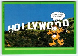 Garfield Cat Postcard Hollywood California Hurray For Sign Jim Davis Retro 1970s - $10.35