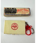 Vntg Marine Band Hohner 1896 Blues Harmonica + Coca-Cola Minature Backga... - £20.82 GBP