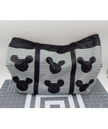 Disney Mickey Mouse Zippered Tote Bag Mickey Heads Stripes Black White N... - £12.33 GBP