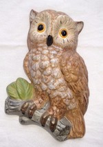 Vintage OWL Ceramic Handpainted Hoot Owl on Branch Wall Hanging Plaque DW 87 - £32.03 GBP