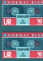 Blank Maxell Audio Tapes (2 New Tapes-UR - 90 minutes tapes) - $6.00