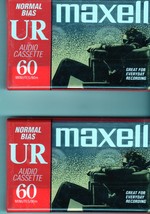 Blank Maxell Audio Tape 2 Blank Tapes New-Normal Bias- 60 minutes - $6.00