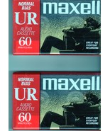 Blank Maxell Audio Tape 2 Blank Tapes New-Normal Bias- 60 minutes - $8.17 CAD