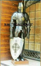 Medieval Wearable Suit Of Armour Christmas Day Gift Templar Crusader Costume - $721.99