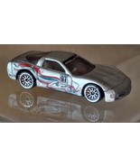 1997 Silver Corvette DieCast Car HotWheels Race Car Number 97 Hot Wheels  - £6.28 GBP