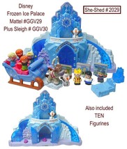 Fisher Price Little People Disney Frozen Elsa Anna Ice Palace Sleigh, 10 Figures - £31.93 GBP