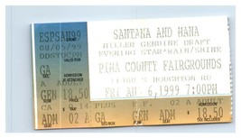 Santana Concerto Ticket Stub Agosto 6 1999 Tucson Arizona - £36.66 GBP
