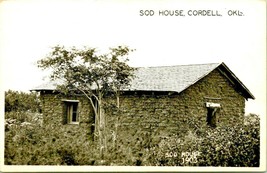 RPPC 1903 Sod House Cordell Oklahoma OK UNP Unused Postcard D7 - £11.45 GBP