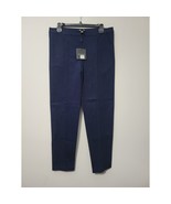 St. John Women’s Trouser Pants Jean Blue Indigo Stretch Tapered High Wai... - $123.27