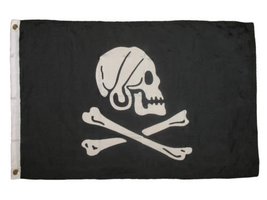 Moon 2x3 Jolly Roger Pirate Capt Henry Every Avery Black Flag 2x3 House Banner - - £5.49 GBP