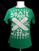 Dickies Skate Park 22 Riders Green 100% Cotton Short Sleeve T Shirt Youth L14-16 - $9.85