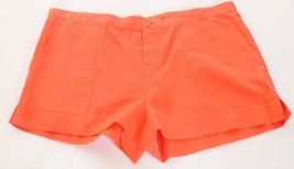 C&amp;C California Womens Geranium Orange Linen Utility Pocket Shorts Large - £18.42 GBP