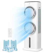 3-in-1 Evaporative Air Cooler Portable Quiet Swamp Cooler with Fan &amp; Hum... - £214.73 GBP