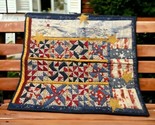 Handmade Decorative Patriotic Coastal Beach Anchor Red Blue Quilt Wall H... - $41.57