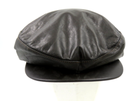 Vintage Brown Leather Newsboy Flat Cap London Imperial Golf Hat 7.5 x 7 In - £15.25 GBP