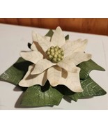 LENOX WHITE POINSETTIA Flower Figurine  - $836.15 MXN