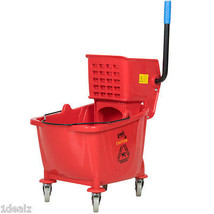 Industrial Lavex Janitorial Red 36 Quart Mop Bucket &amp; Wringer Combo + bonus - £110.18 GBP