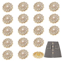 20 Pcs Shank Rhinestone Buttons, 19.5Mm Sew On Clothing Buttons, Rhinestone Pear - £17.50 GBP
