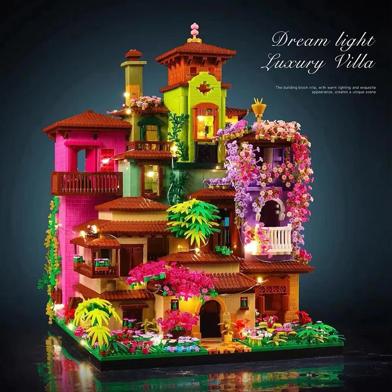 Mini Magical Castle Sakura House Building Blocks Street View Countryside Villa - £216.95 GBP