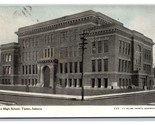 New High School Building Tipton Indiana IN DB Postcard Y1 - $5.89