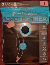 Free Country Women&#39;s 2 Pack Microtech Heat Base Layer Top Size Sm New Sealed - £15.78 GBP